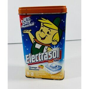 Electrasol Tin Elroy Jetson Jet-Dry Powerball Dishwasher Tabs Advertising Empty